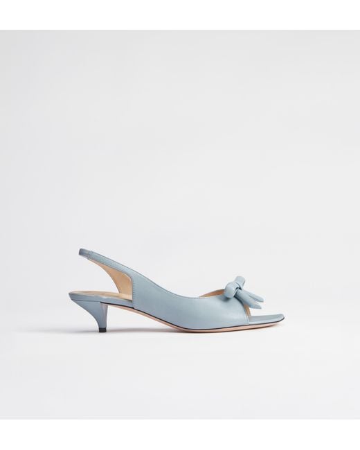 Women's White Bow" Slingback Sandals