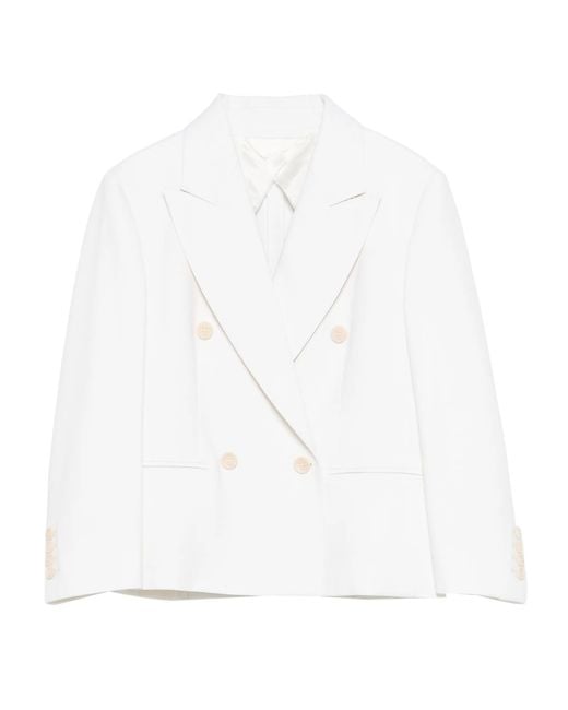 Max Mara White Wool Elastane Mxmdorico