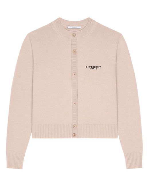 Givenchy Natural Short Crew Neck Cardigan