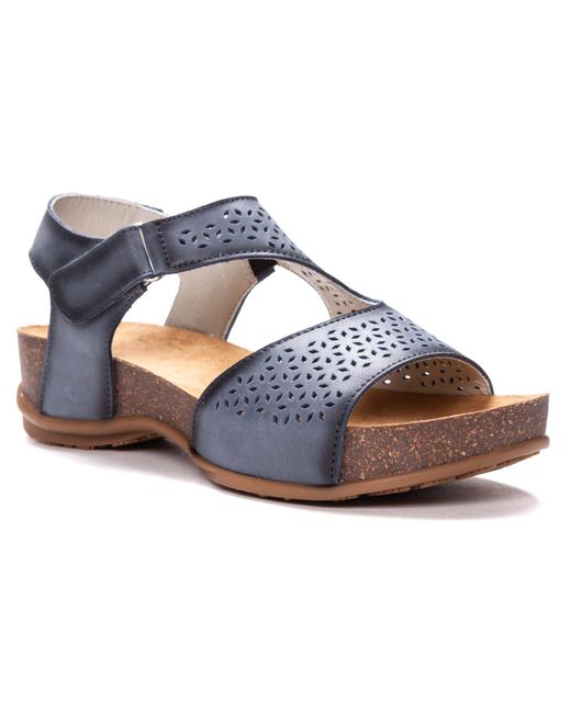 Propet Leather Phoebe Sandals Extra Extra Wide in Blue - Lyst