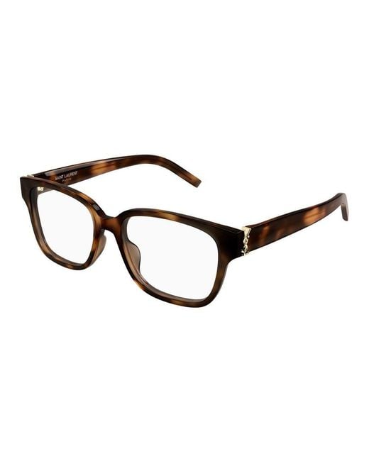 Saint Laurent Black Sl M150 003 Optical Frames Acetate Transparent Squared