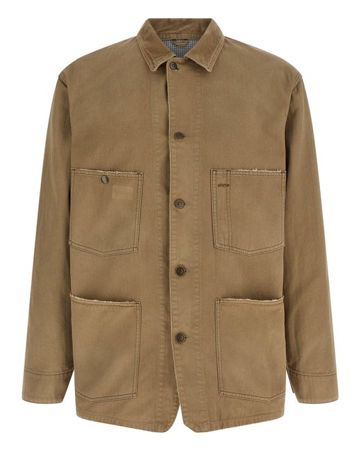 Maison Margiela Brown Herringbone Jacket for men