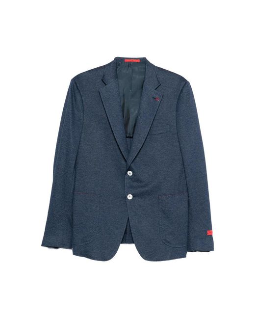 Isaia Jackets Blue for men