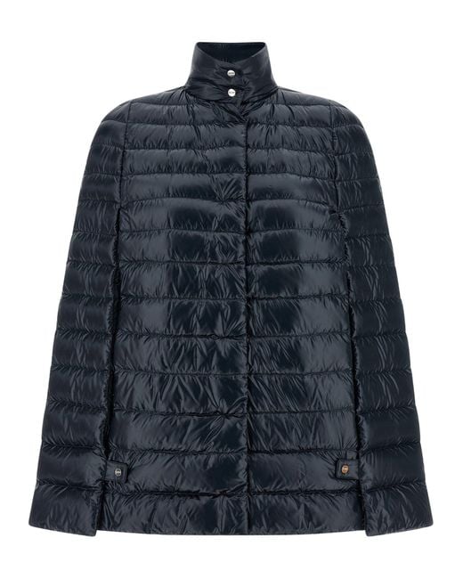 Herno Blue Cape Down Jacket