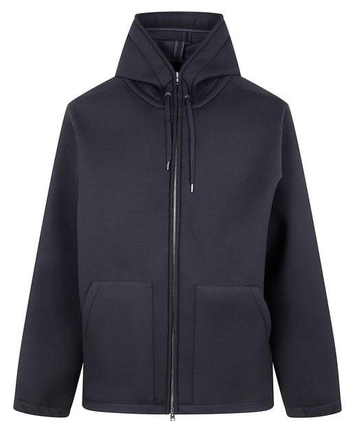 Herno Blue "Belt Pockets" Short Jacket Clothing for men