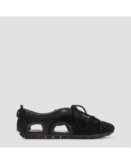 Simone Rocha Black Round Toe Sneakers