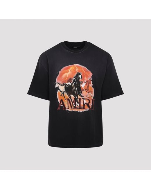 Amiri Black Graphic Logo T-Shirt for men
