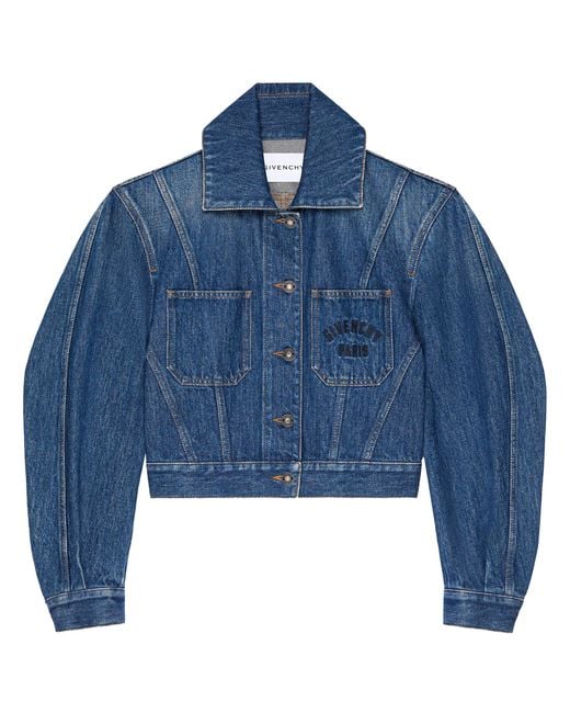 Givenchy Blue Cropped Denim Jacket