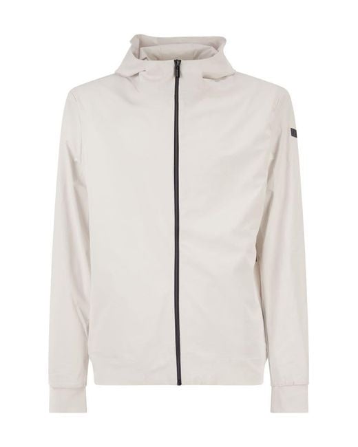 Rrd White Surflex Stretch Technical Hooded Jacket for men