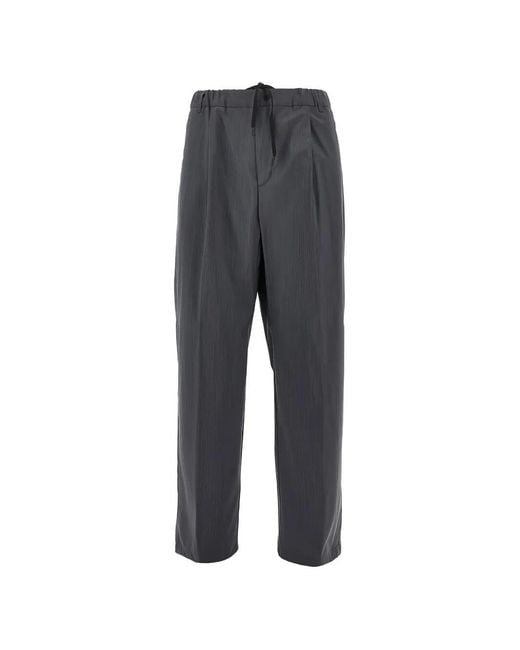 Herno Gray Relaxed Functional Trousers for men