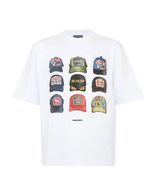 Men's White Logo-Embroidered Baseball Cap