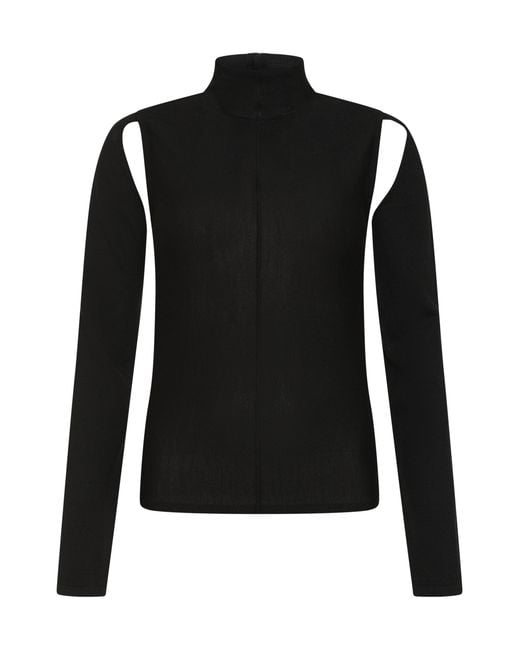 Khaite Black Virgin Wool Sweater