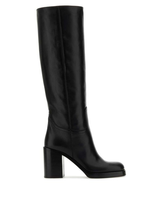 Women's Black Leather Boots