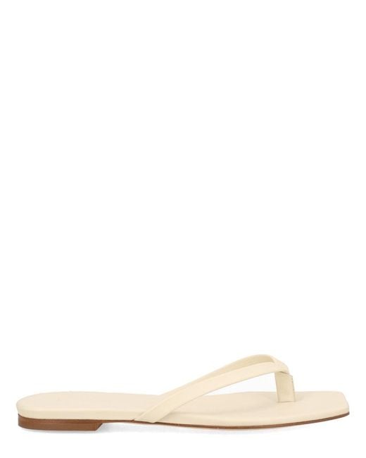 Aeyde White Solid Slippers