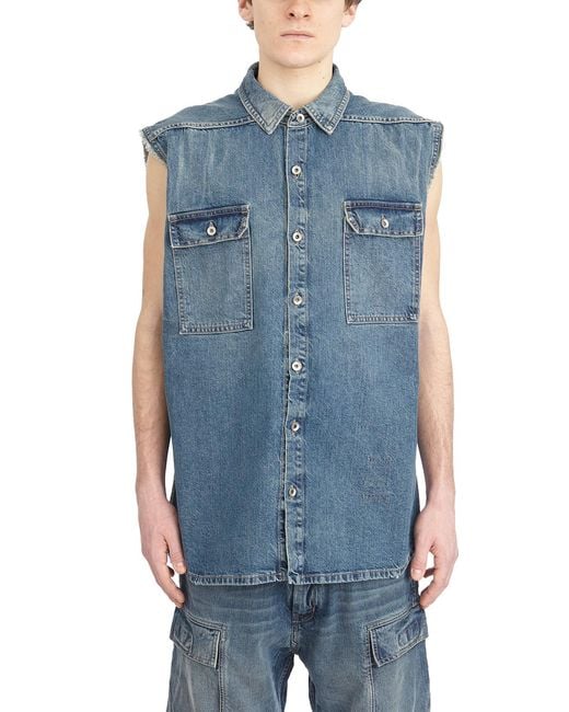 Rick Owens Blue Camicia for men