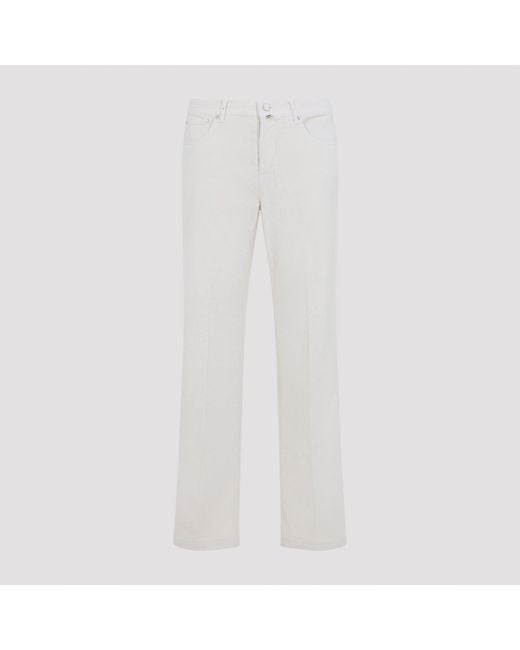 Kiton White Cotton Paint for men