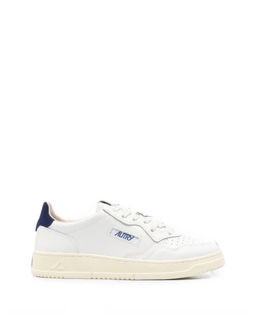 Autry White Medalist Sneakers With Logo Patch for men
