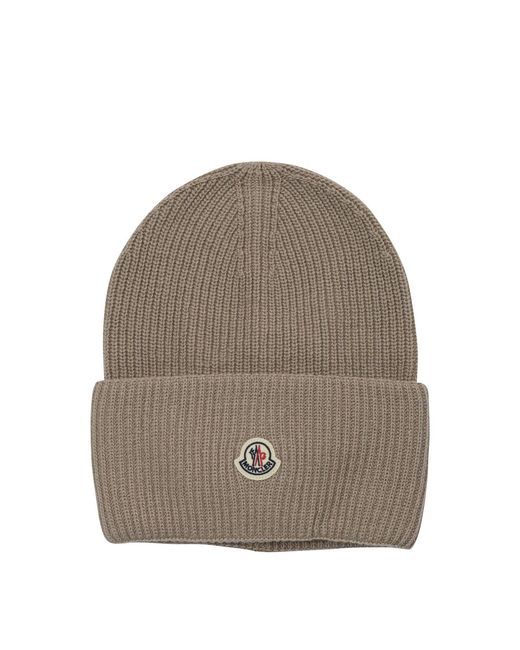 Moncler Gray Wool Beanie for men