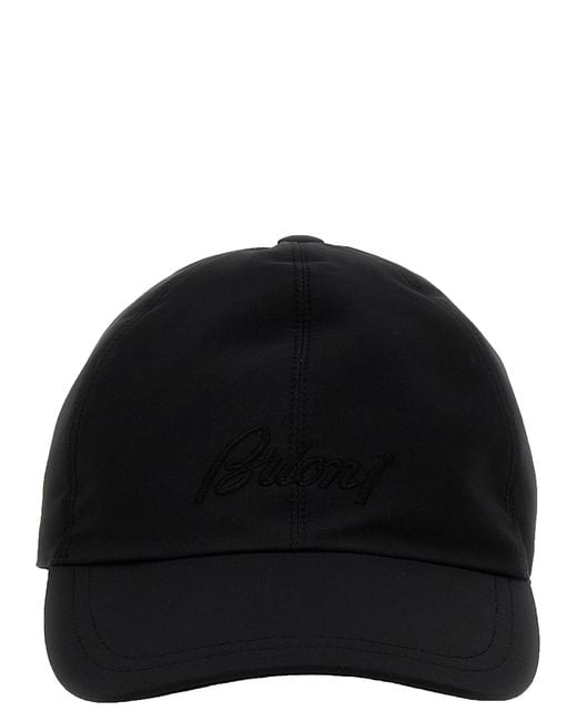 Brioni Black Logo Cap for men