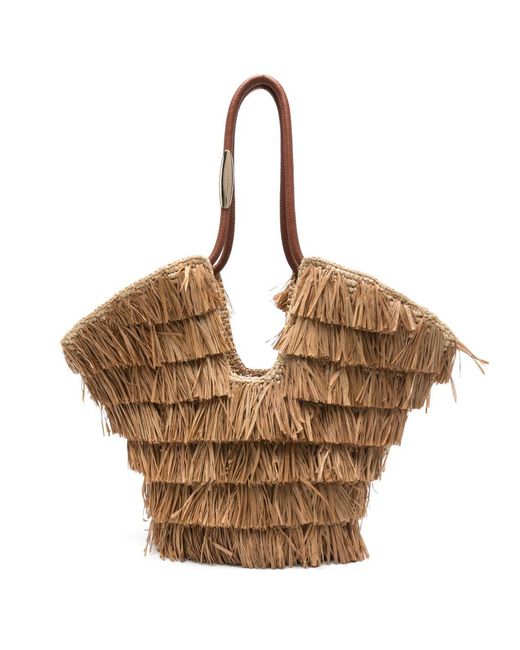 Zimmermann Brown Raffia Handbag