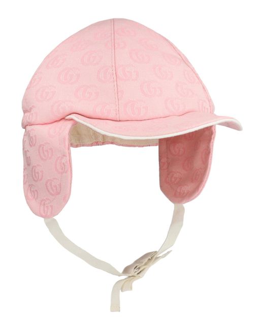 Gucci Pink Logo Hat With Ties