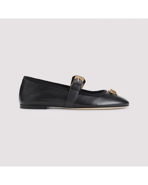 Versace Black Ballerinas