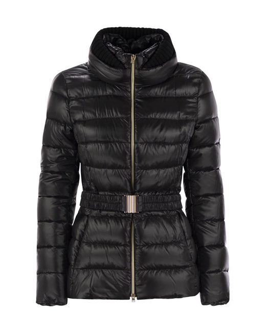 Herno Black Nylon Down Jacket