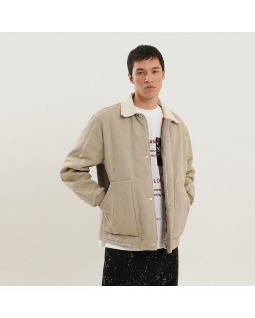 1989 STUDIO Natural Padded Canvas Jacket for men