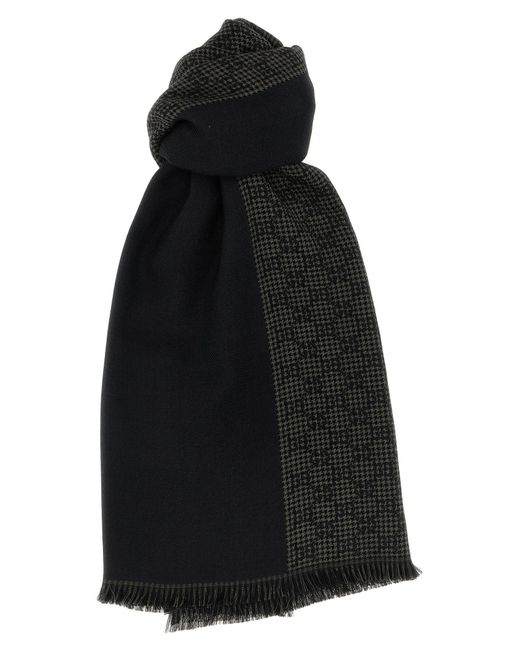 Gucci Black Wool Silk Scarf for men