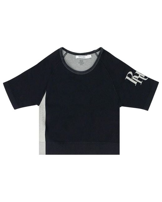 Rhude Black Techknit Fitted Top