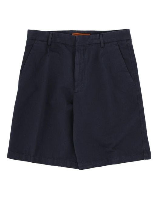 Zegna Blue Solid Shorts for men