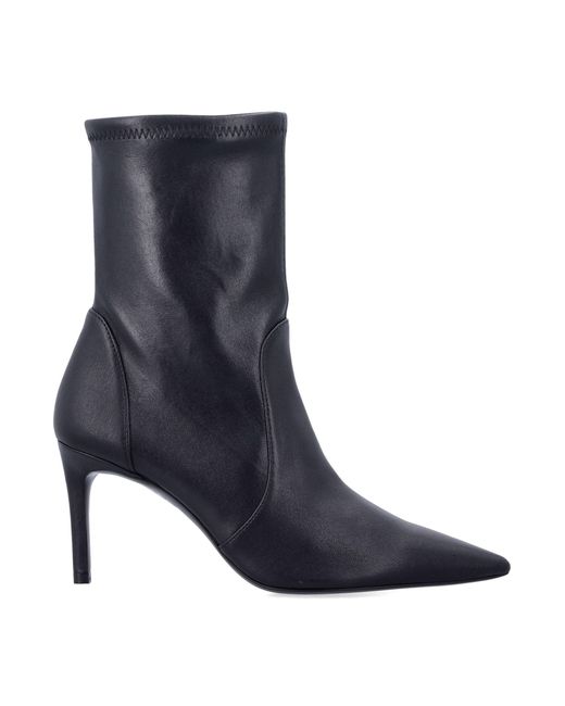 Stuart Weitzman Blue Stuart Power 75 Stretch Sock Booties