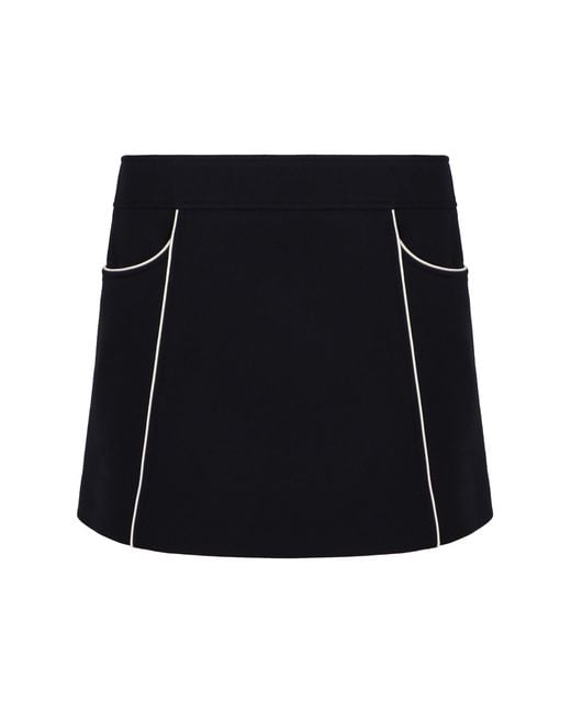 Céline Black Wool Mini Skirt