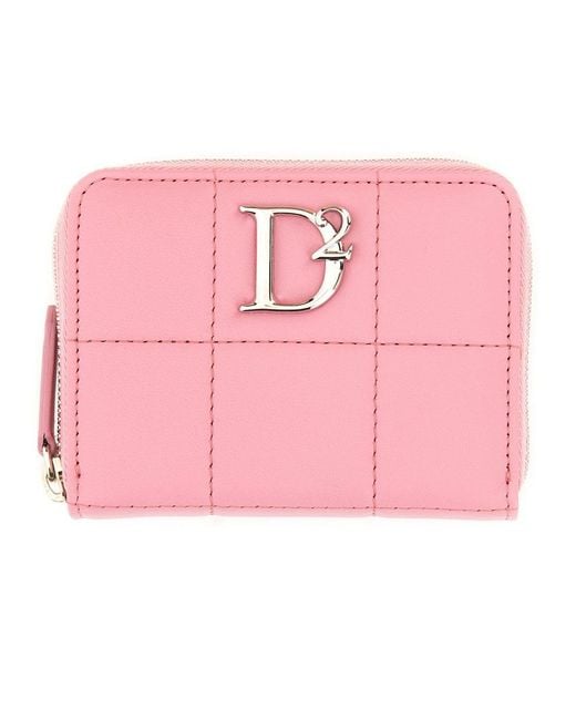 DSquared² Pink Mini Logo Wallet