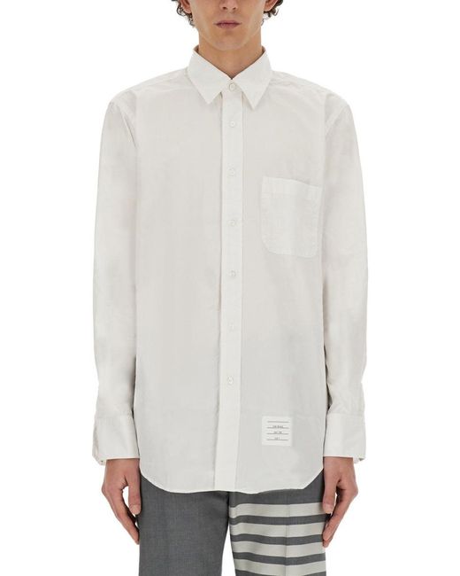 Thom Browne White Button Down Shirt for men