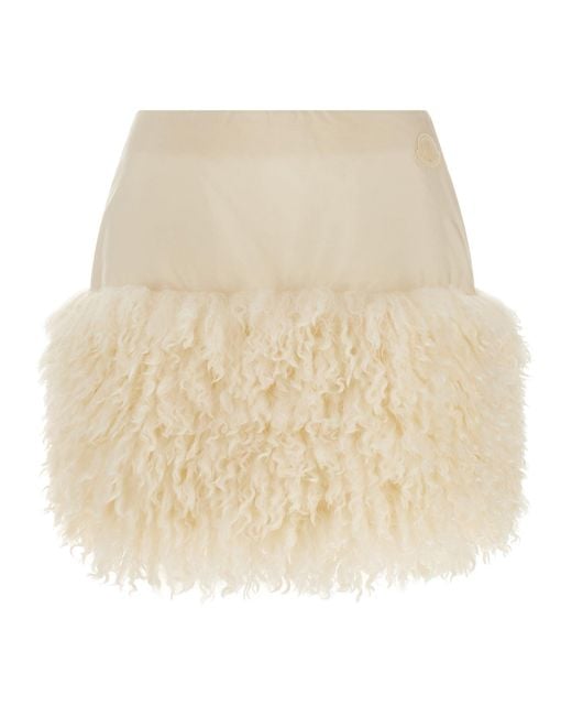 Moncler Natural Teddy Insert Skirt