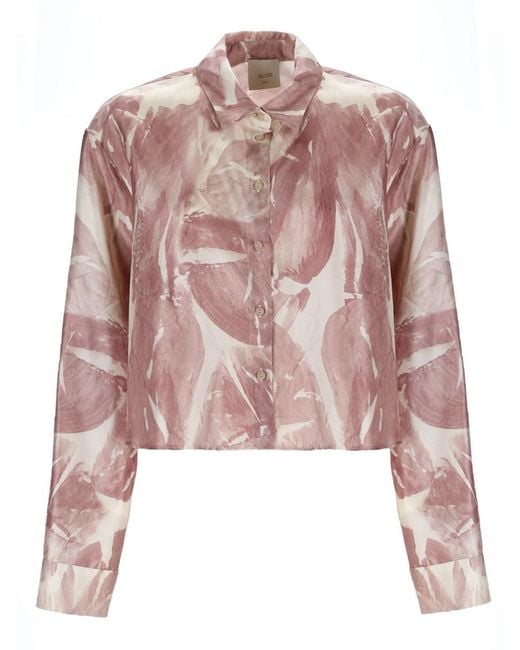 Alysi Pink Silk Shirt