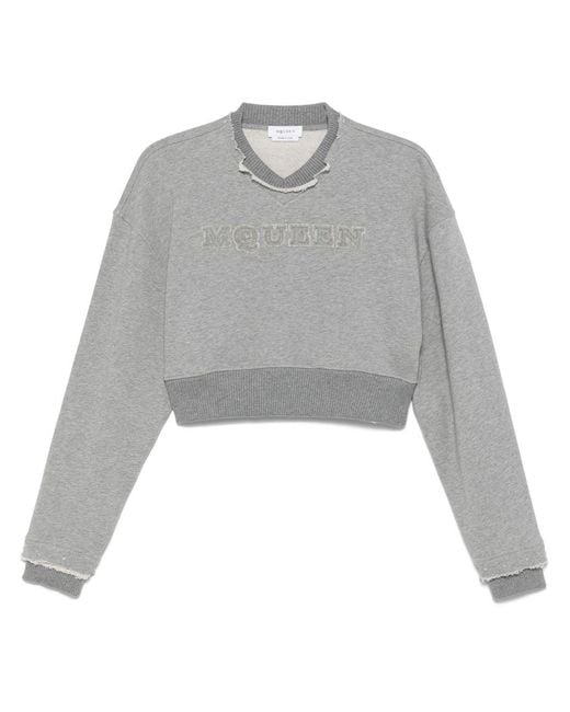 McQueen Gray Classic Crewneck Sweatshirt