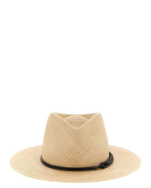 Brunello Cucinelli Natural Monile Hat