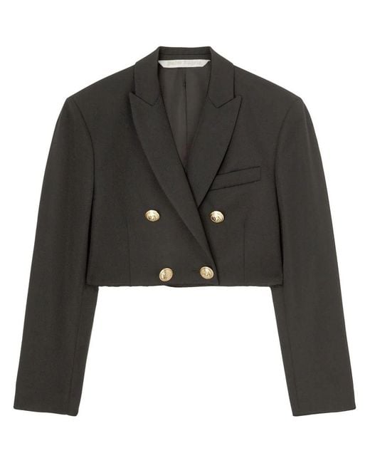 Palm Angels Black Cropped Blazer