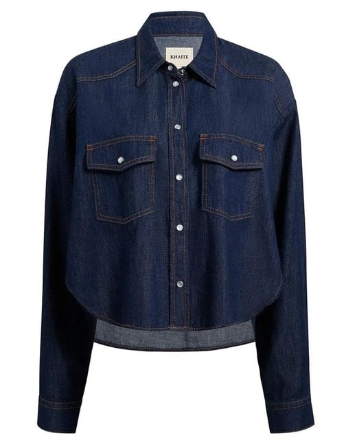 Khaite Blue Grenon Top