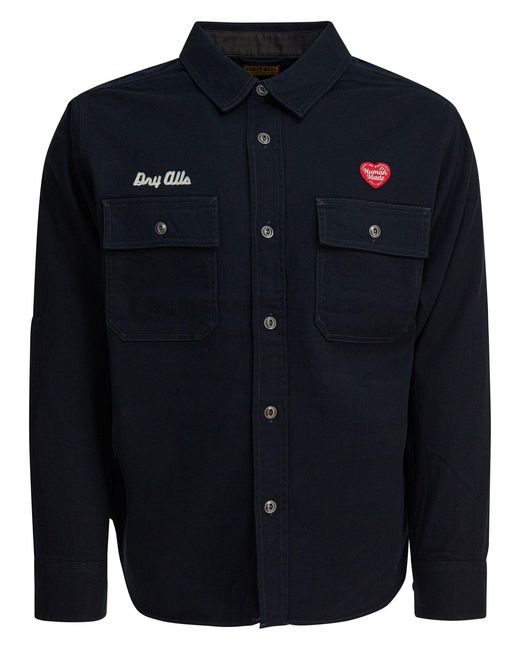 Human Made Blue "Work" Overshirt Jacket for men