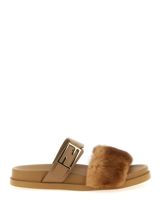 Fendi Brown Feel' Slides