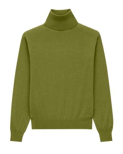 Saint Laurent Green Turtleneck Pullover
