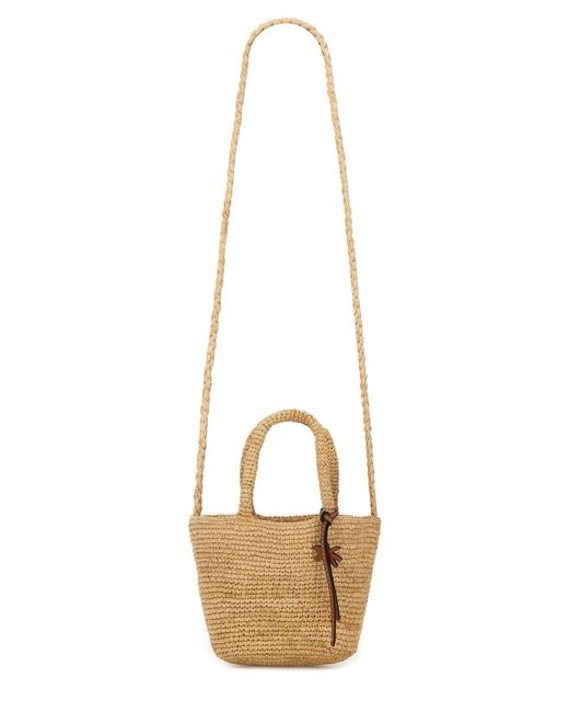 Manebí White Micro Bag Sunset Raffia