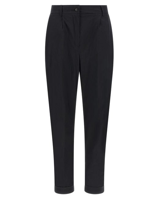 Kiton Black Poplin Pants