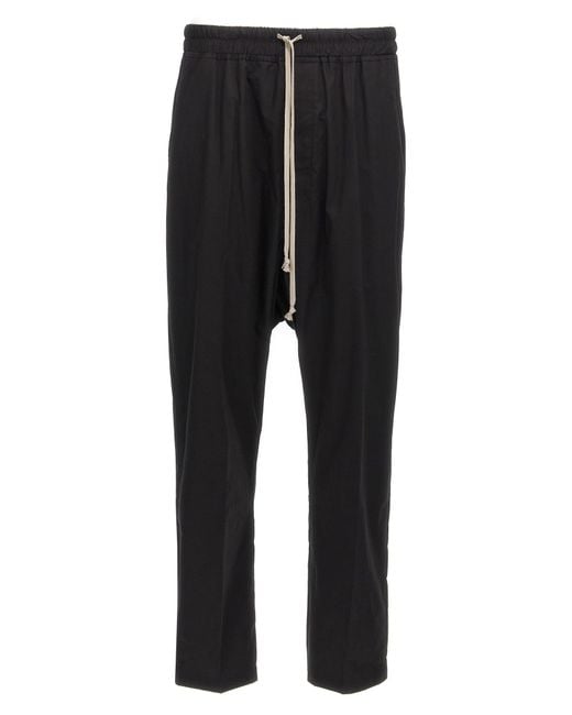 Rick Owens Black 'Drawstring Long' Pants for men