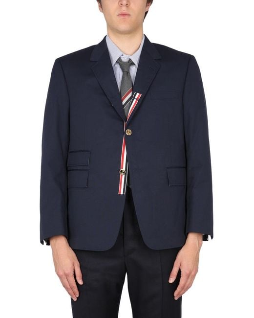 Thom Browne Blue Single-Breasted Jacket for men