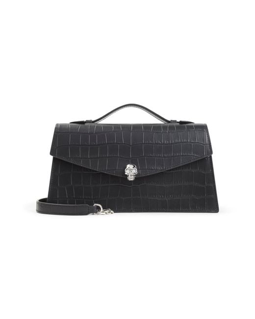 McQueen Black Skull Top Handle