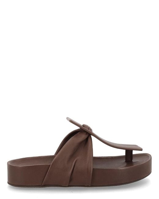 Uma Wang Brown Solid Sandals
